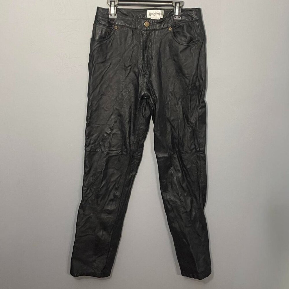 bagatelle black leather pants